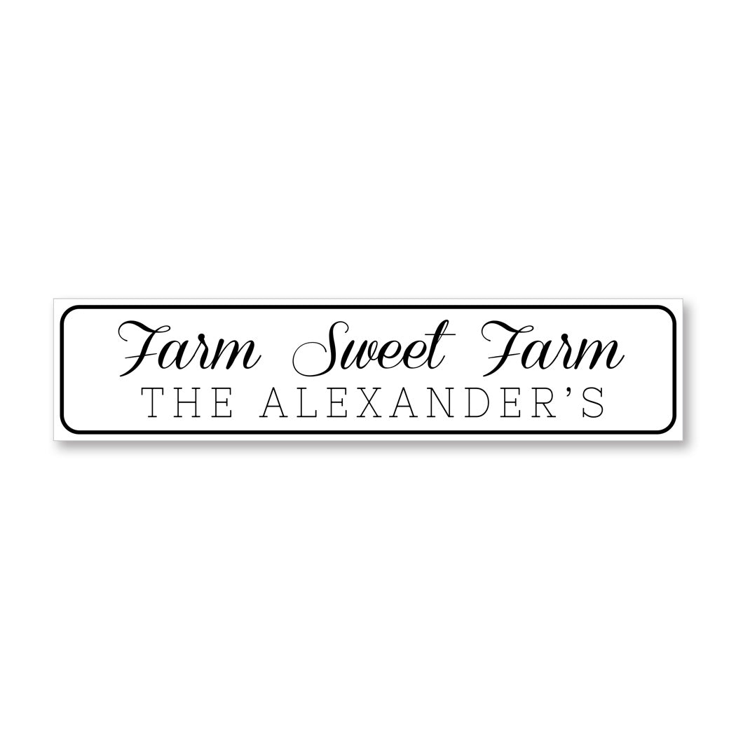 Farm Sweet Farm Custom Family Name Sign