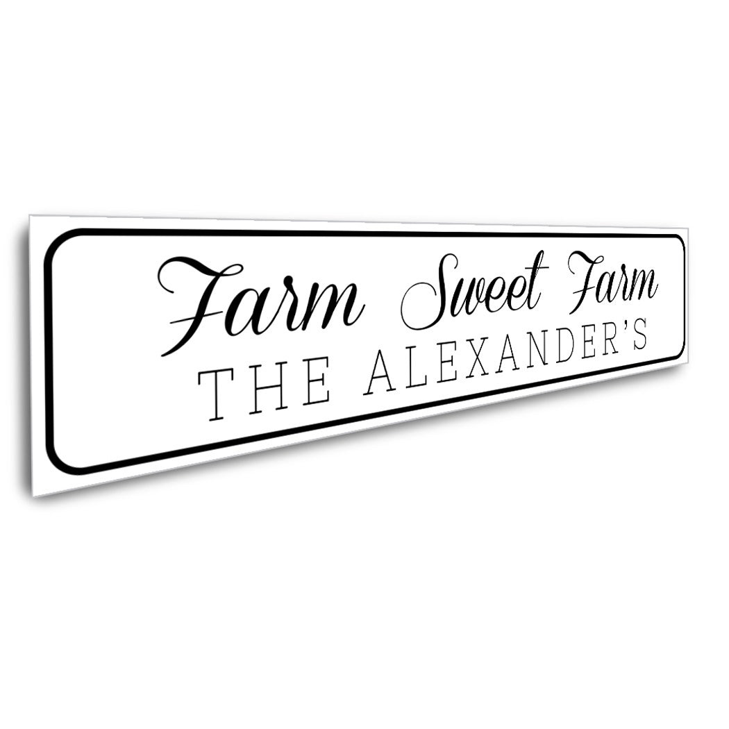 Farm Sweet Farm Custom Family Name Sign