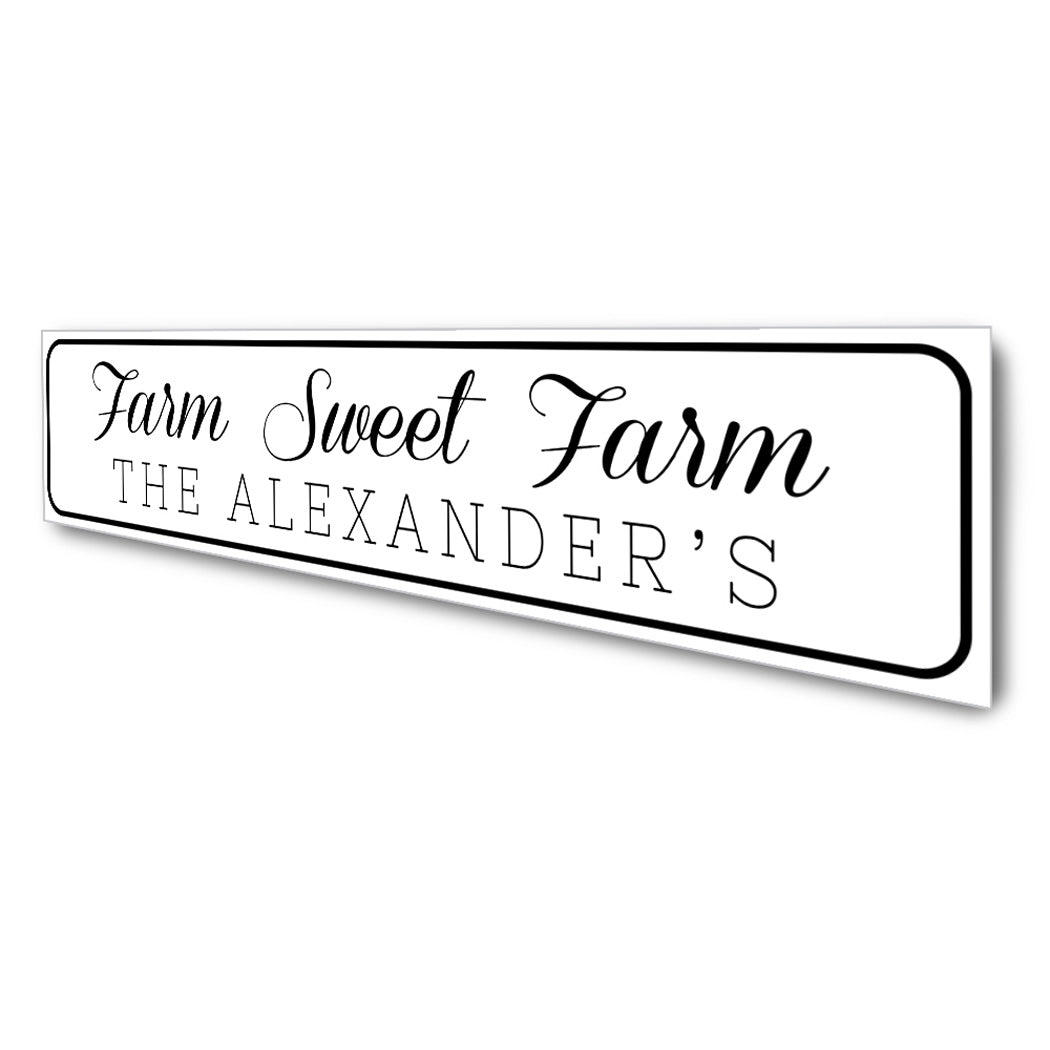 Farm Sweet Farm Custom Family Name Sign