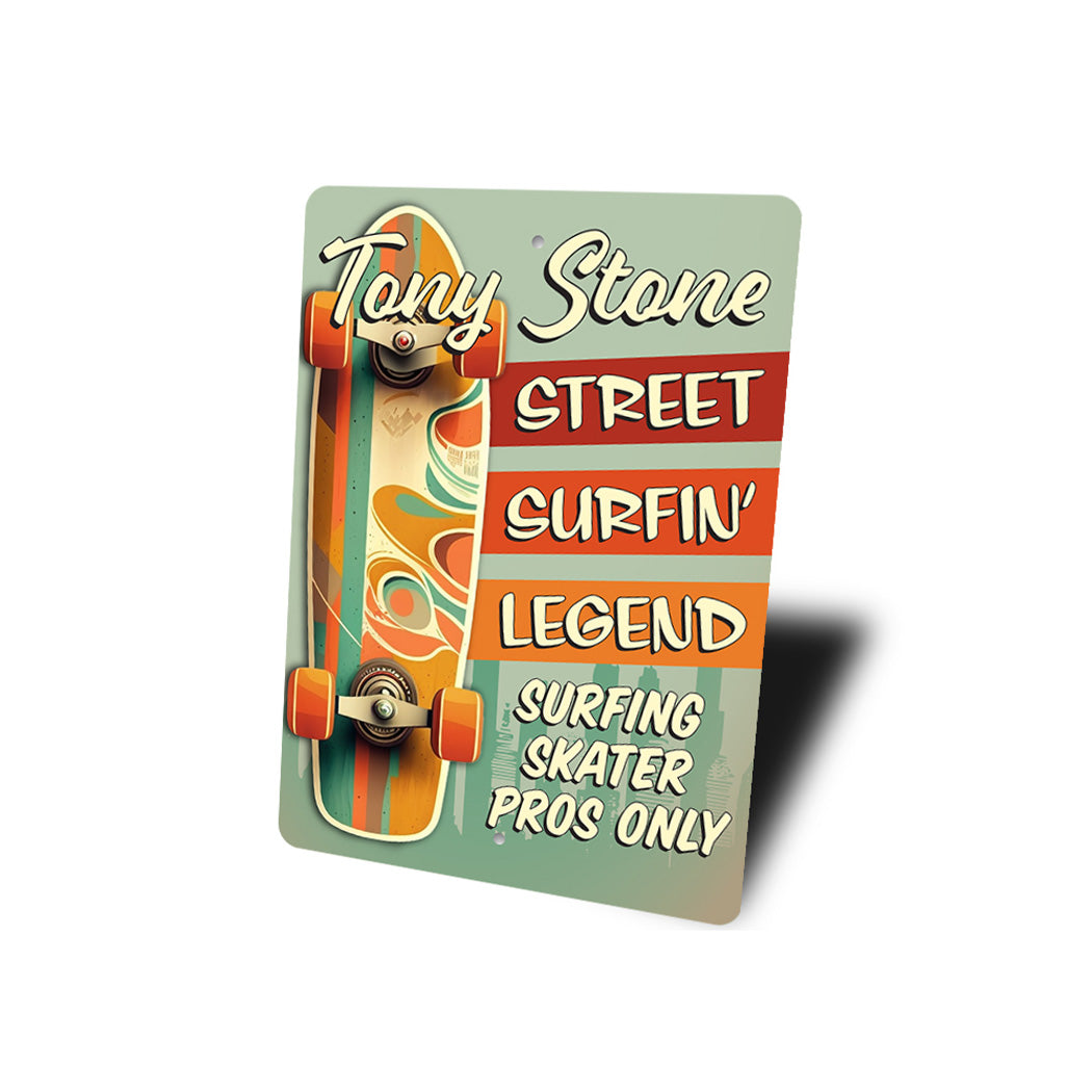 Custom Name Street Surfing Legend Sign
