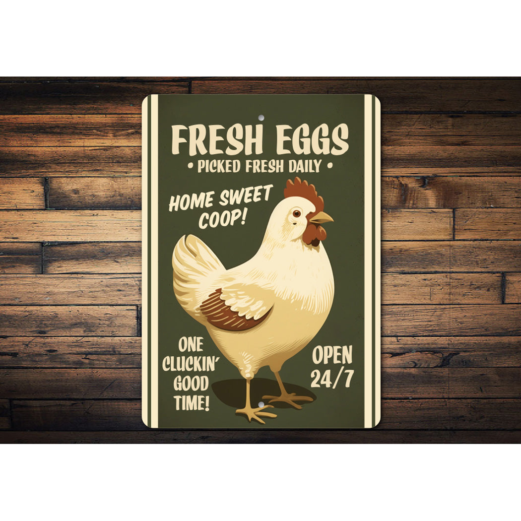 Fresh Eggs Picked Fresh Daily Home Sweet Coop Sign