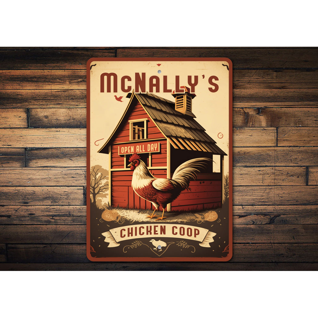 Custom Family Name Chicken Coop Sign