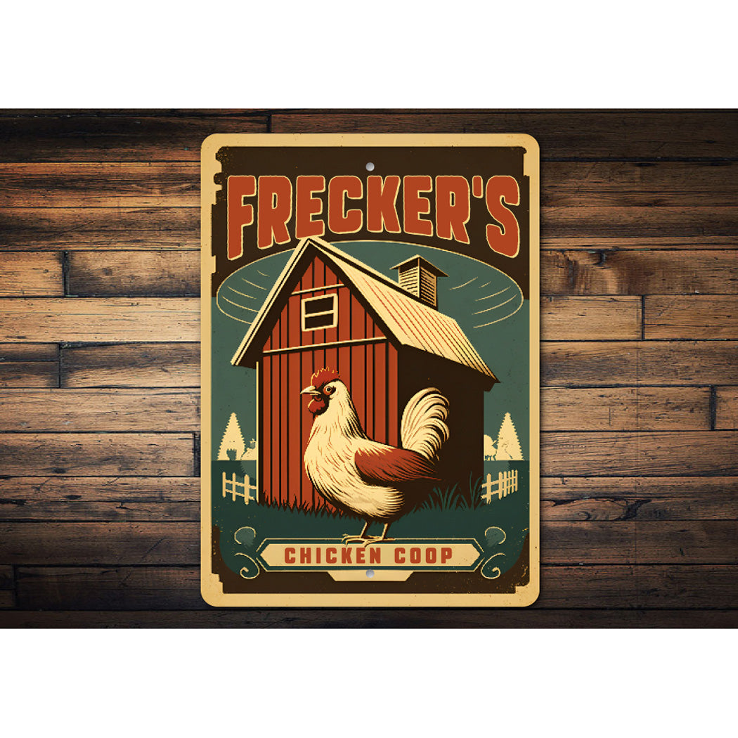 Personalized Family Name Chicken Coop Sign