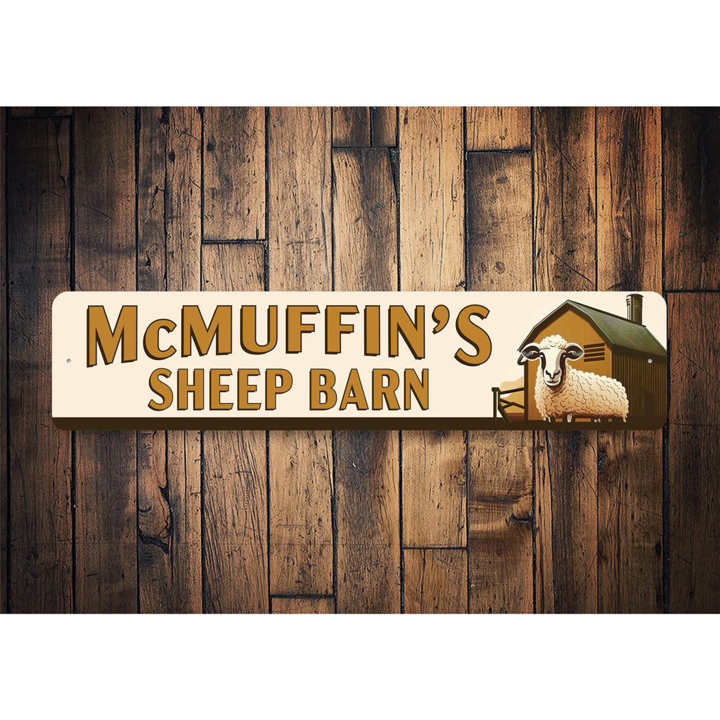 Custom Family Name Sheep Barn Sign