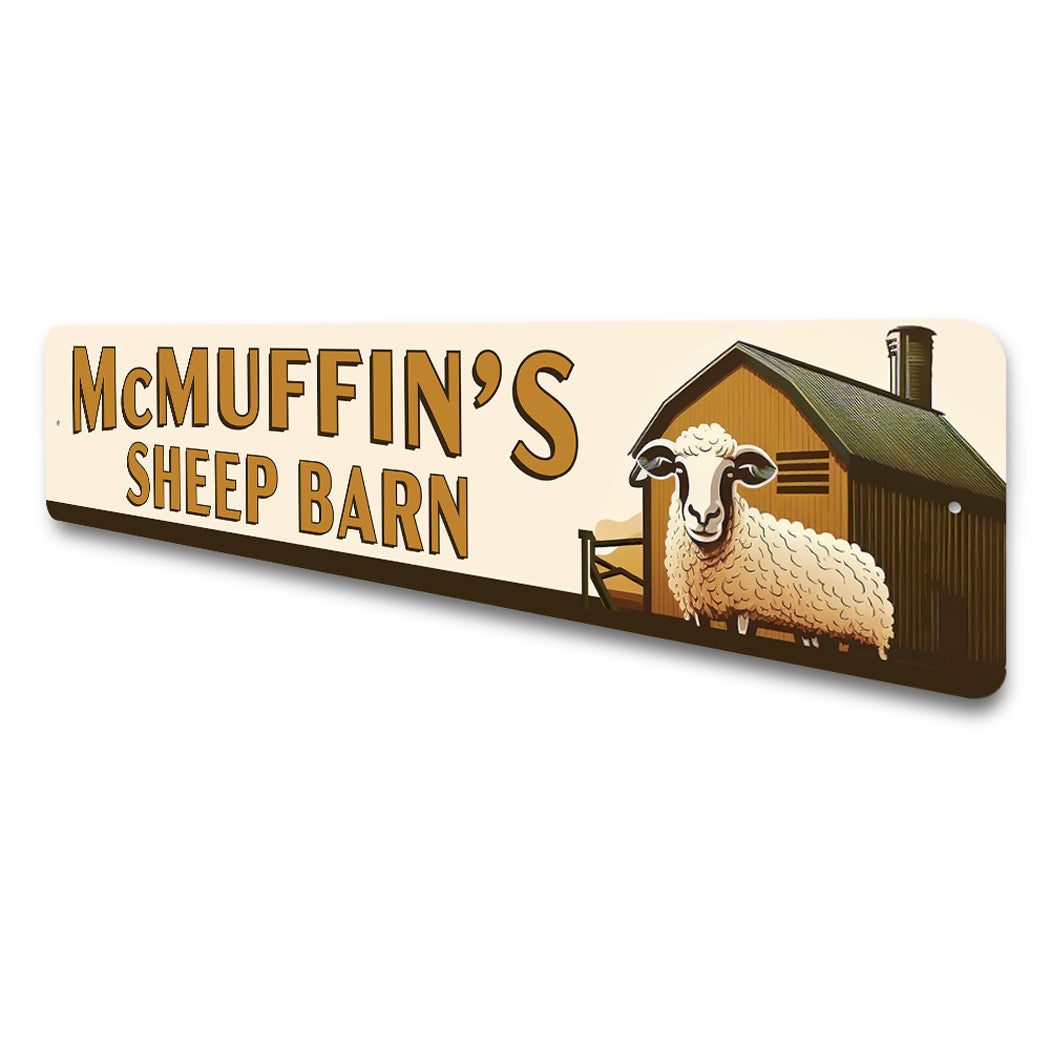 Custom Family Name Sheep Barn Sign