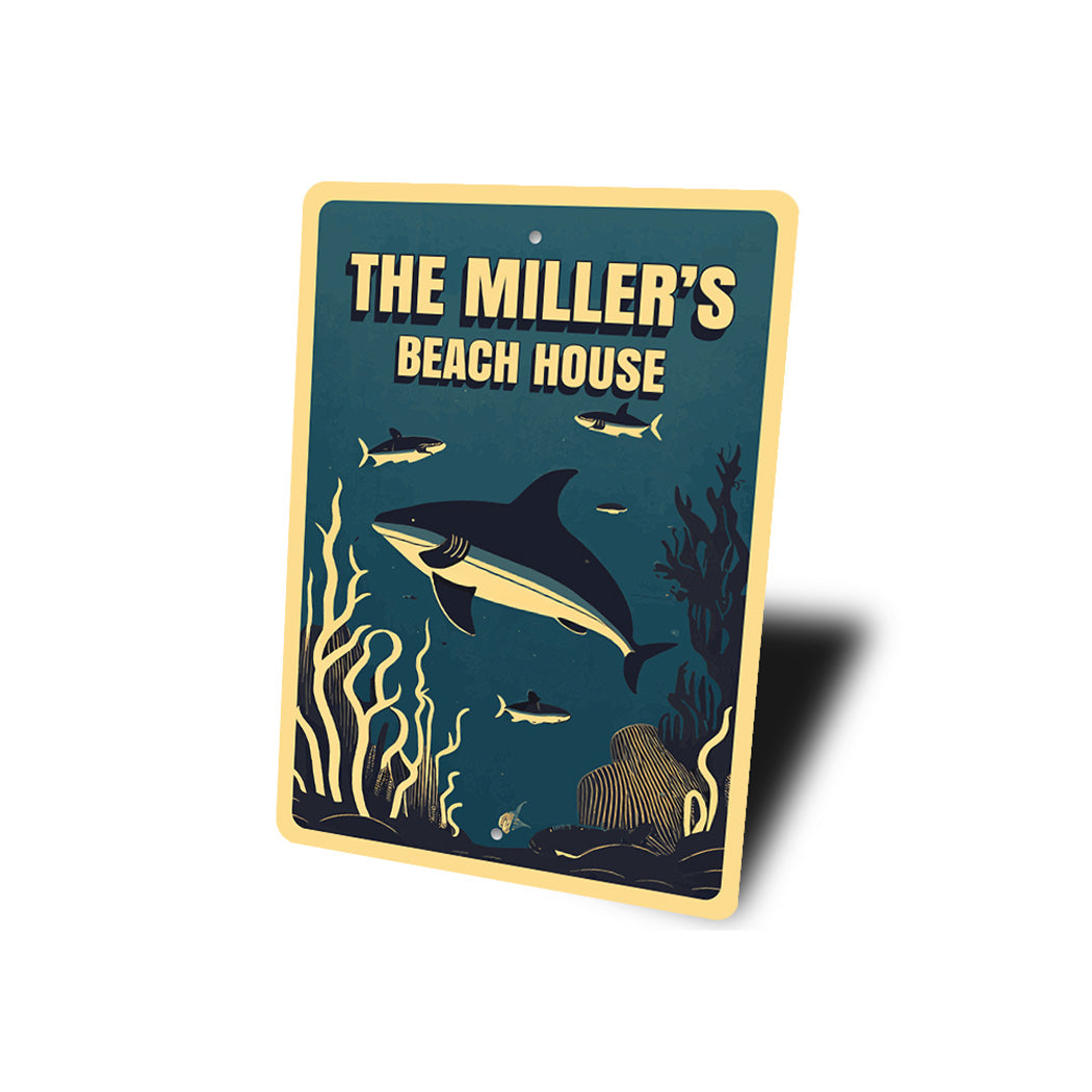Family Name Beach House Fish Sign