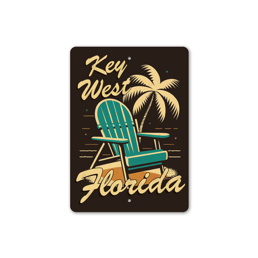 Key West Florida Beach Chair Sign