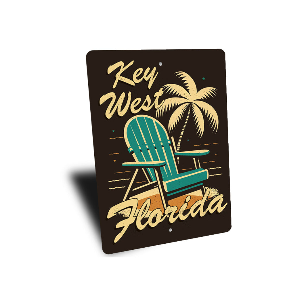 Key West Florida Beach Chair Sign