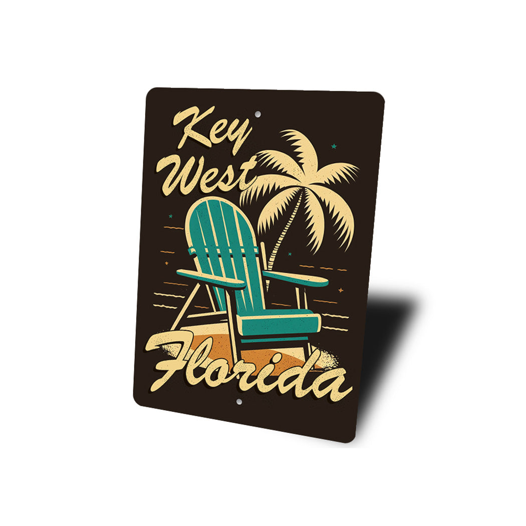 Key West Florida Beach Chair Sign
