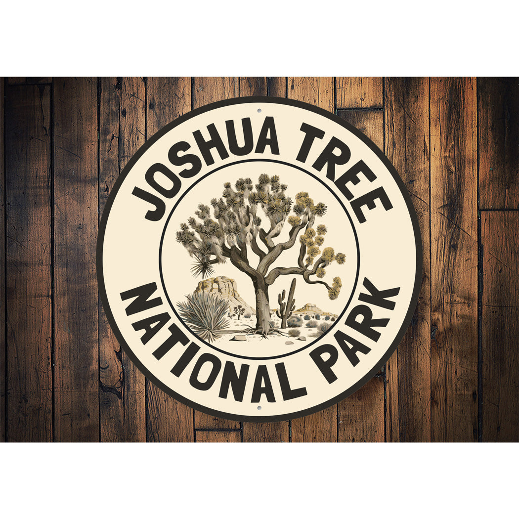 Joshua Tree National Park Round Metal Sign