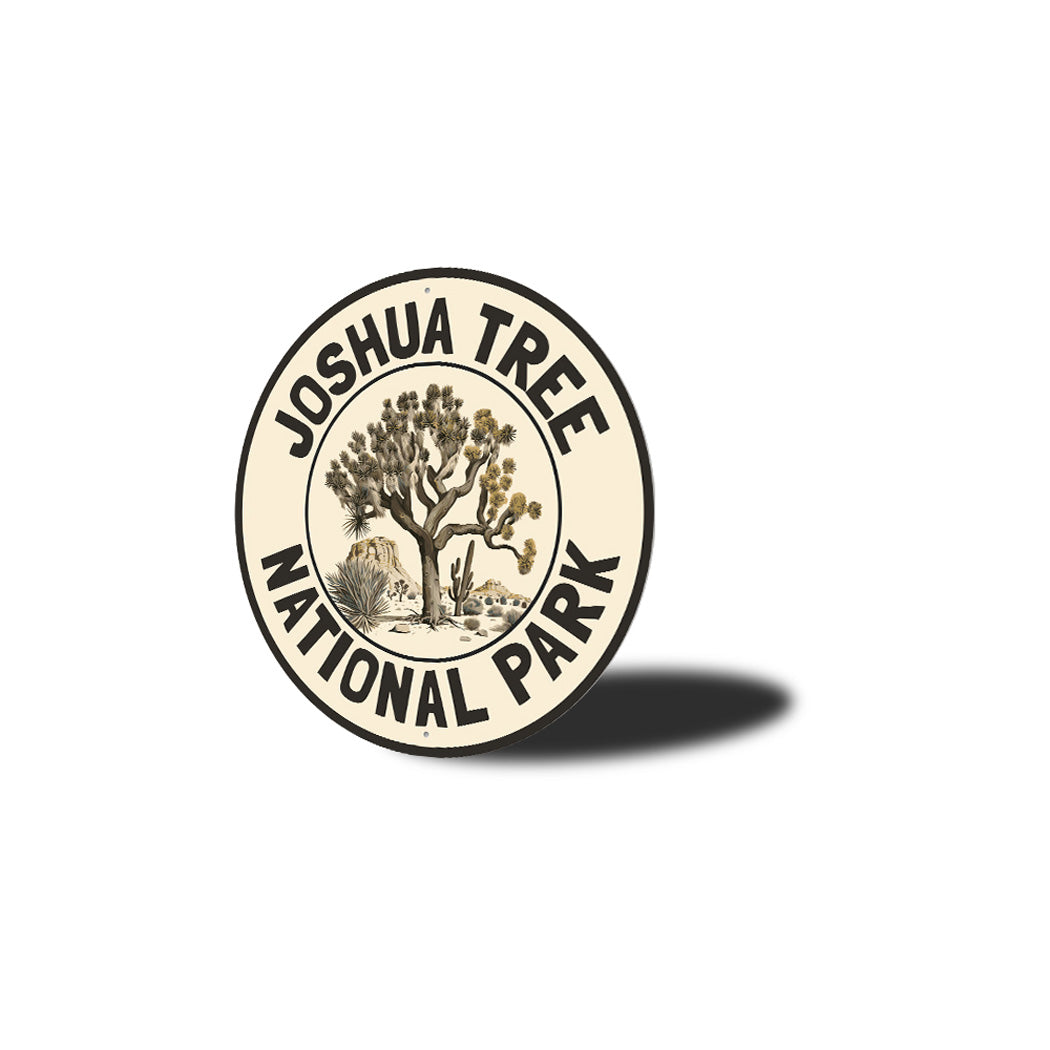 Joshua Tree National Park Round Metal Sign