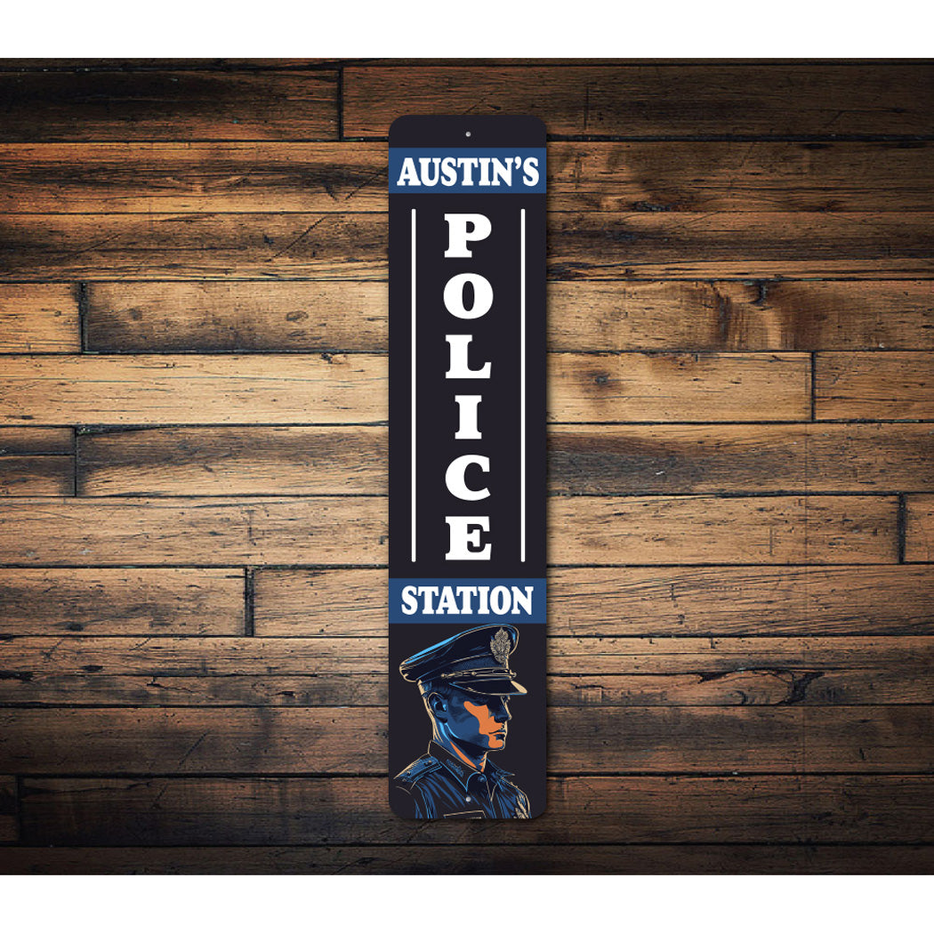 Custom Name Police Station Sign