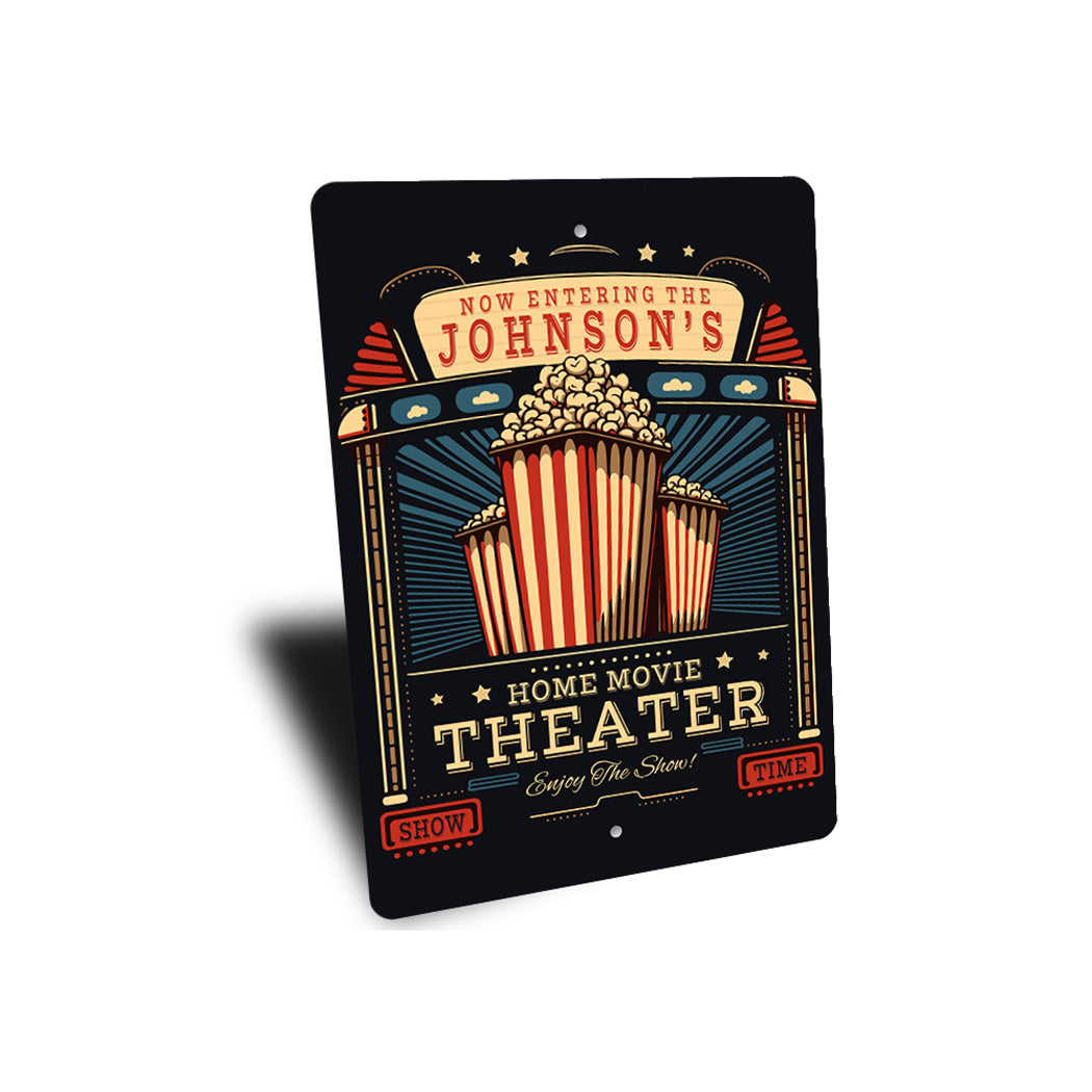 Custom Family Name Home Movie Theater Sign