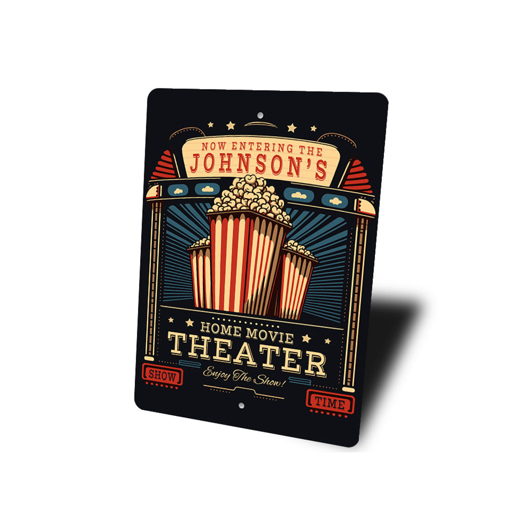 Custom Family Name Home Movie Theater Sign