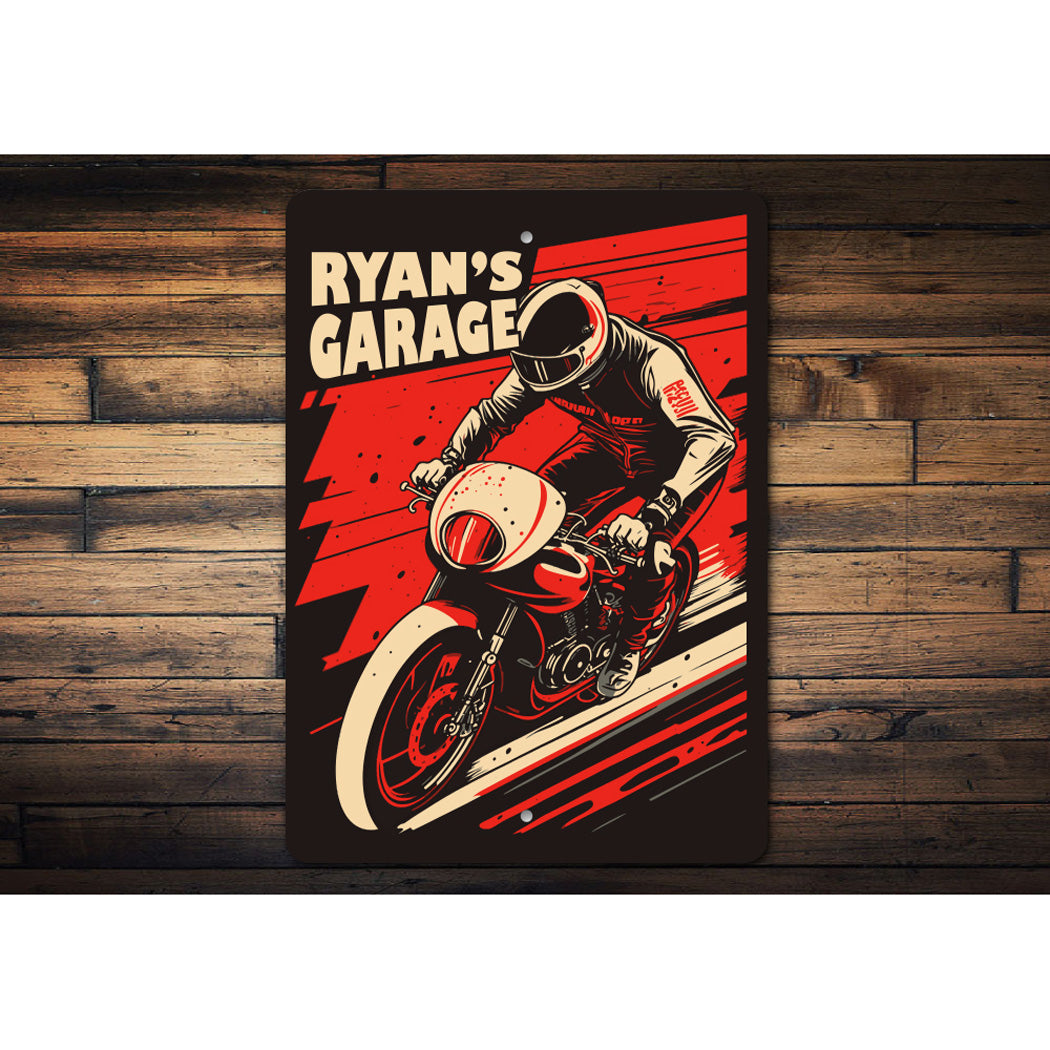 Custom Name Motorcycle Bike Garage Sign