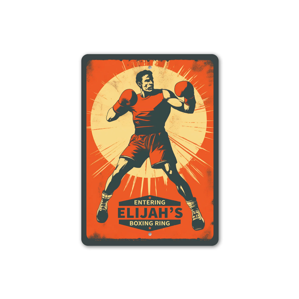 Personalized Name Boxing Ring Sign