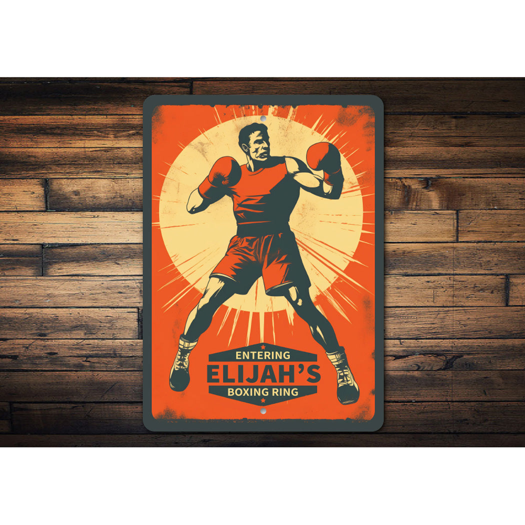 Personalized Name Boxing Ring Sign