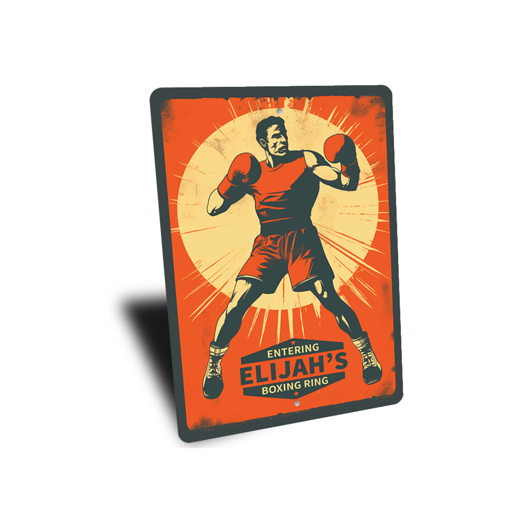 Personalized Name Boxing Ring Sign