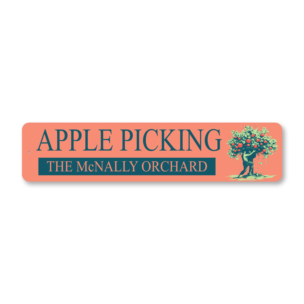 Personalized Family Name Apple Picking Orchard Sign