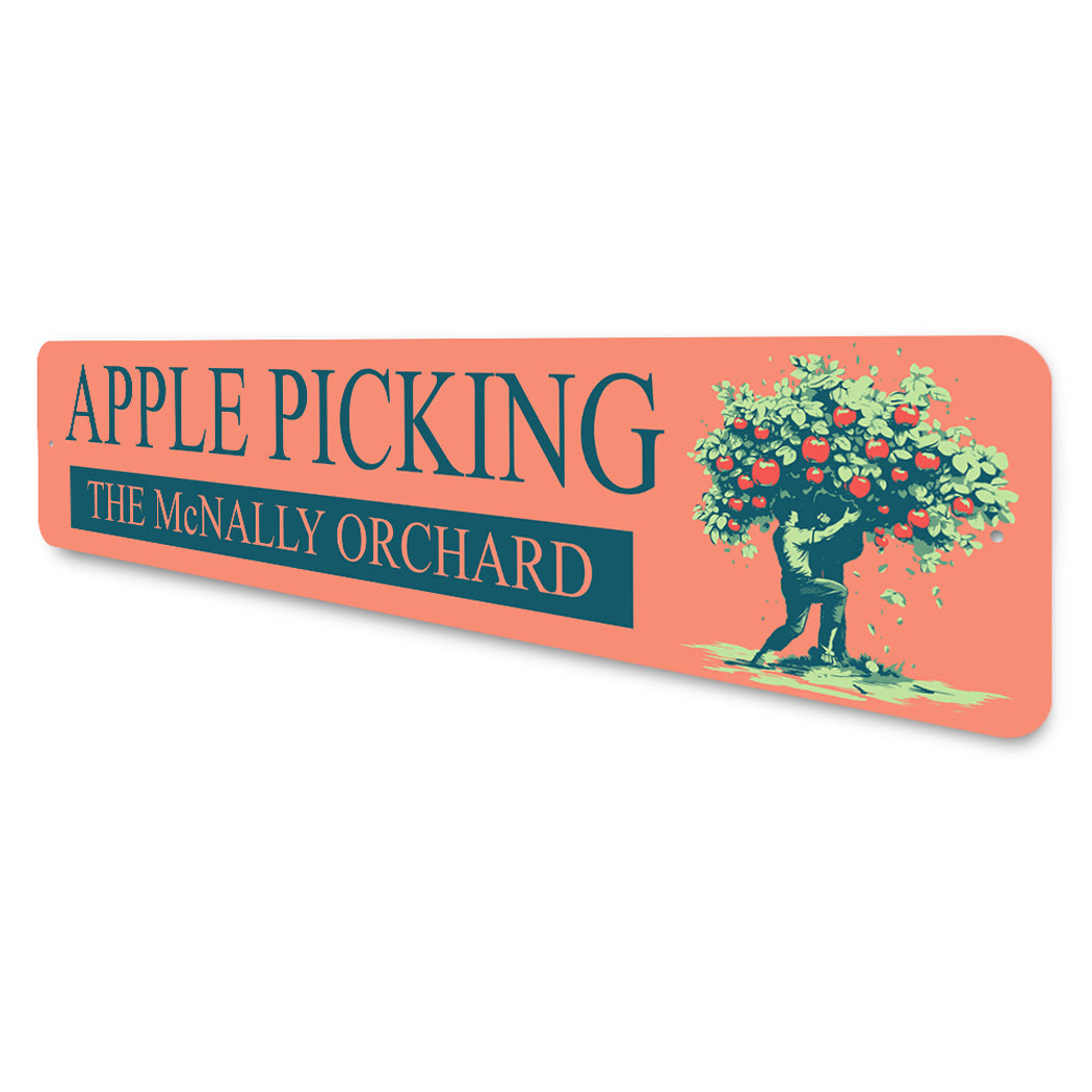 Personalized Family Name Apple Picking Orchard Sign