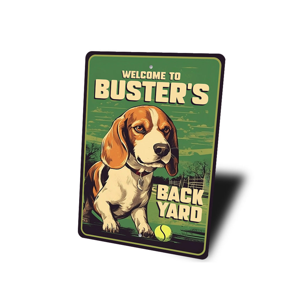 Custom Name Welcome To Beagles Backyard Sign