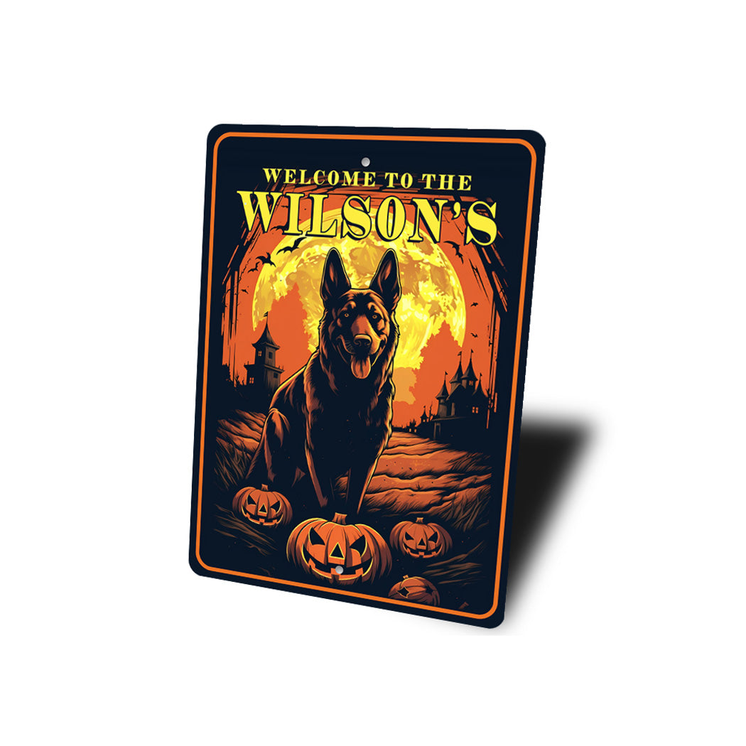 Custom Welcome To German Shepherd Halloween Sign
