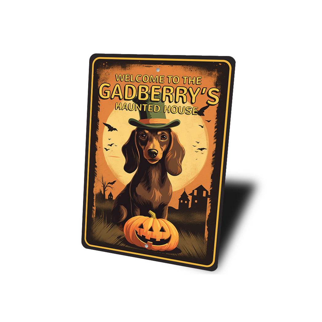 Custom Welcome To Dachshund Halloween House Sign