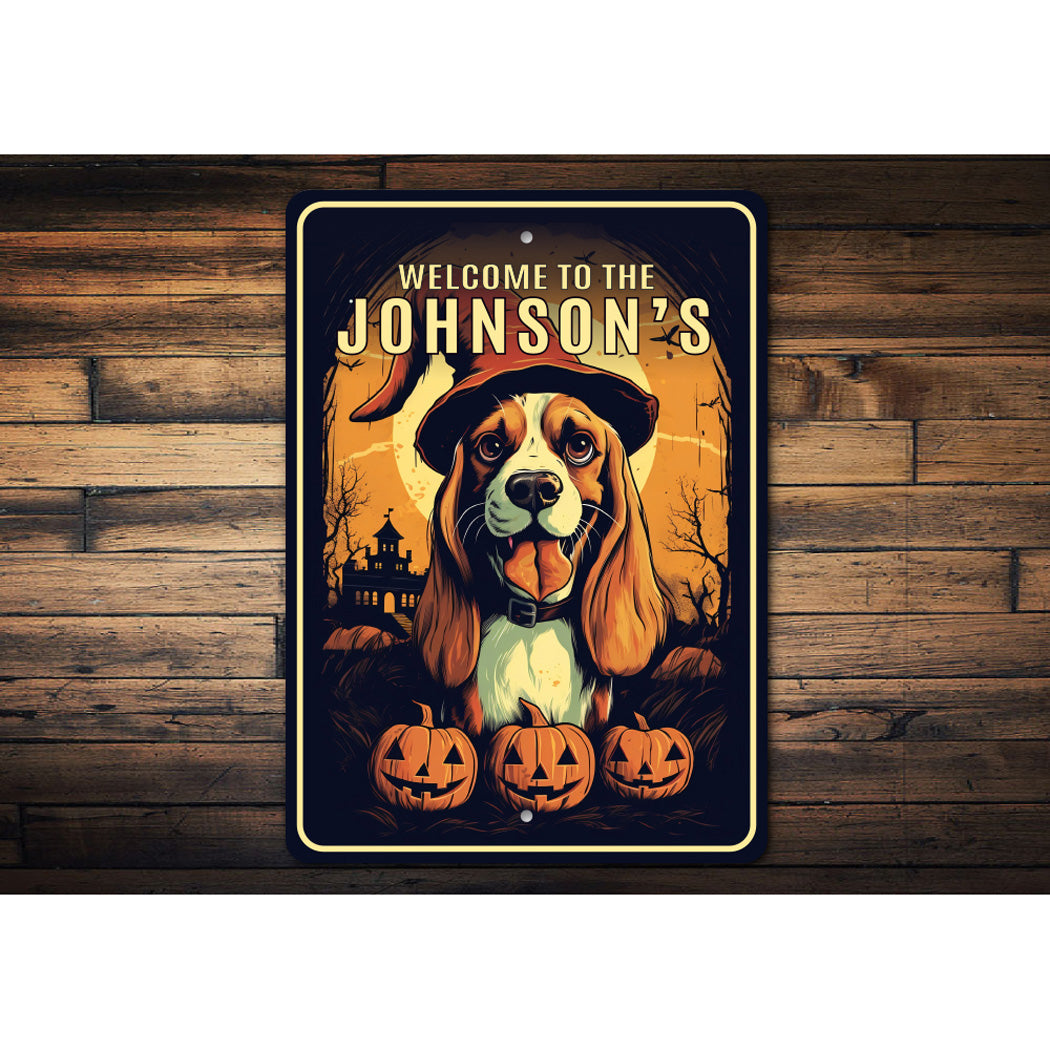 Custom Welcome To Beagle Halloween Sign
