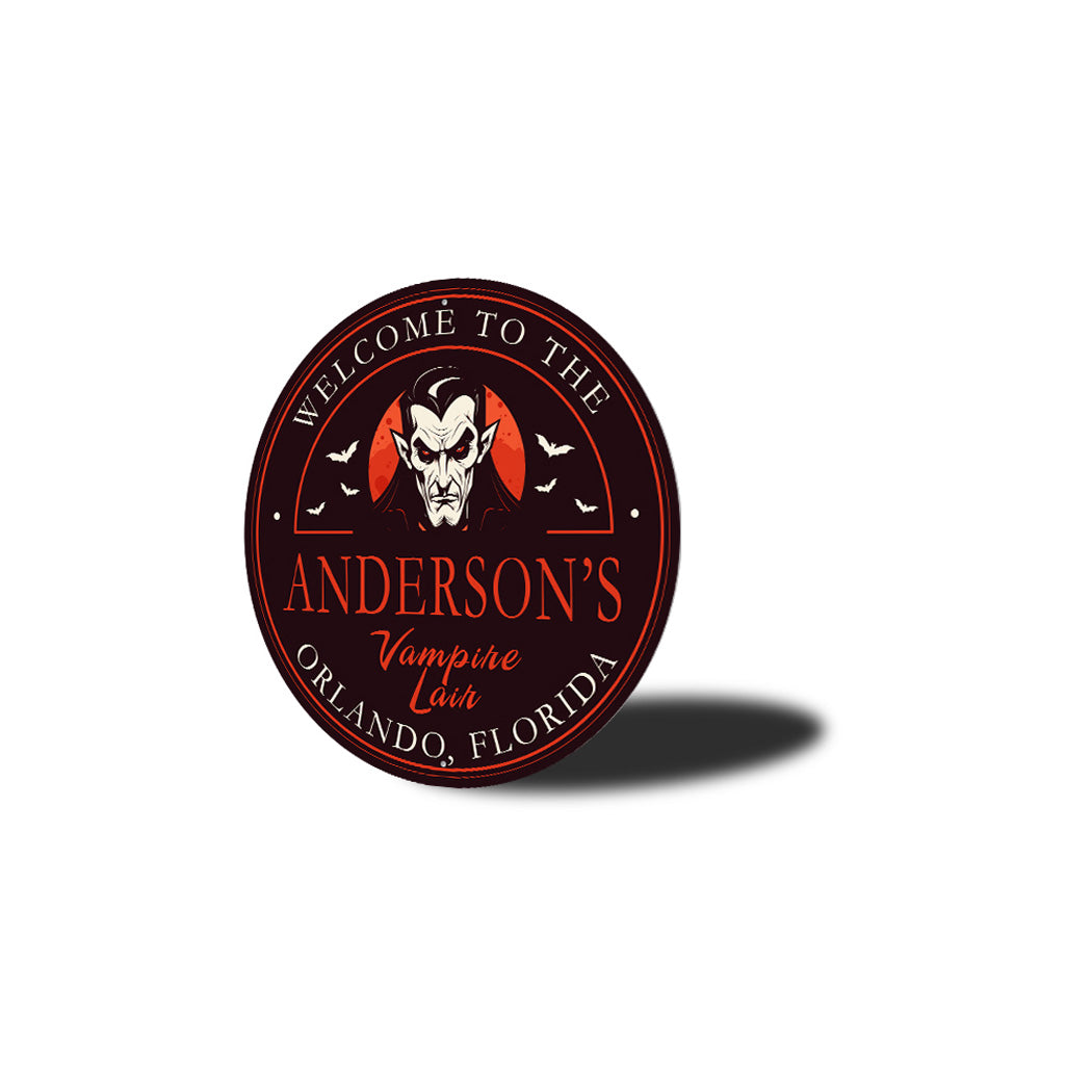 Custom Family Welcome To Vampire Lair Halloween Sign
