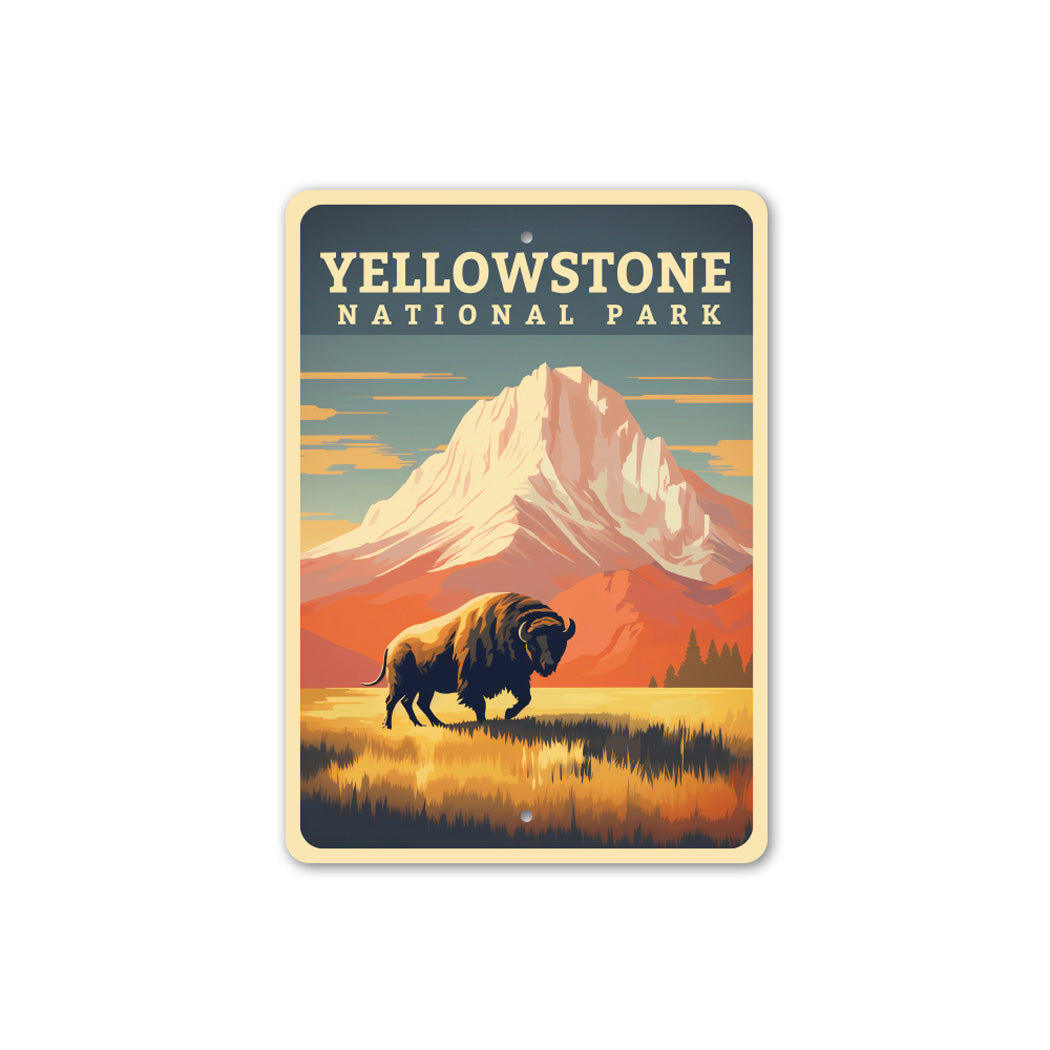 Yellowstone National Park Bison Sign