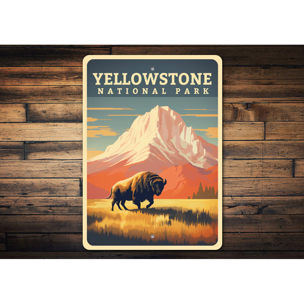 Yellowstone National Park Bison Sign