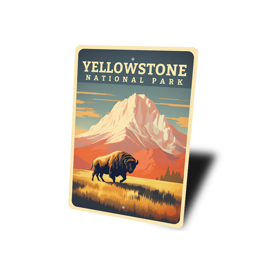 Yellowstone National Park Bison Sign