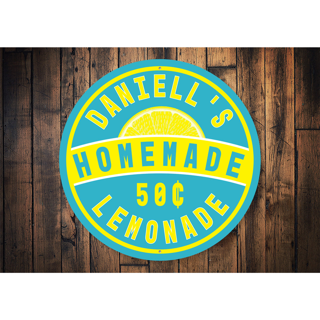 Custom Kids Homemade Lemonade Stand Sign