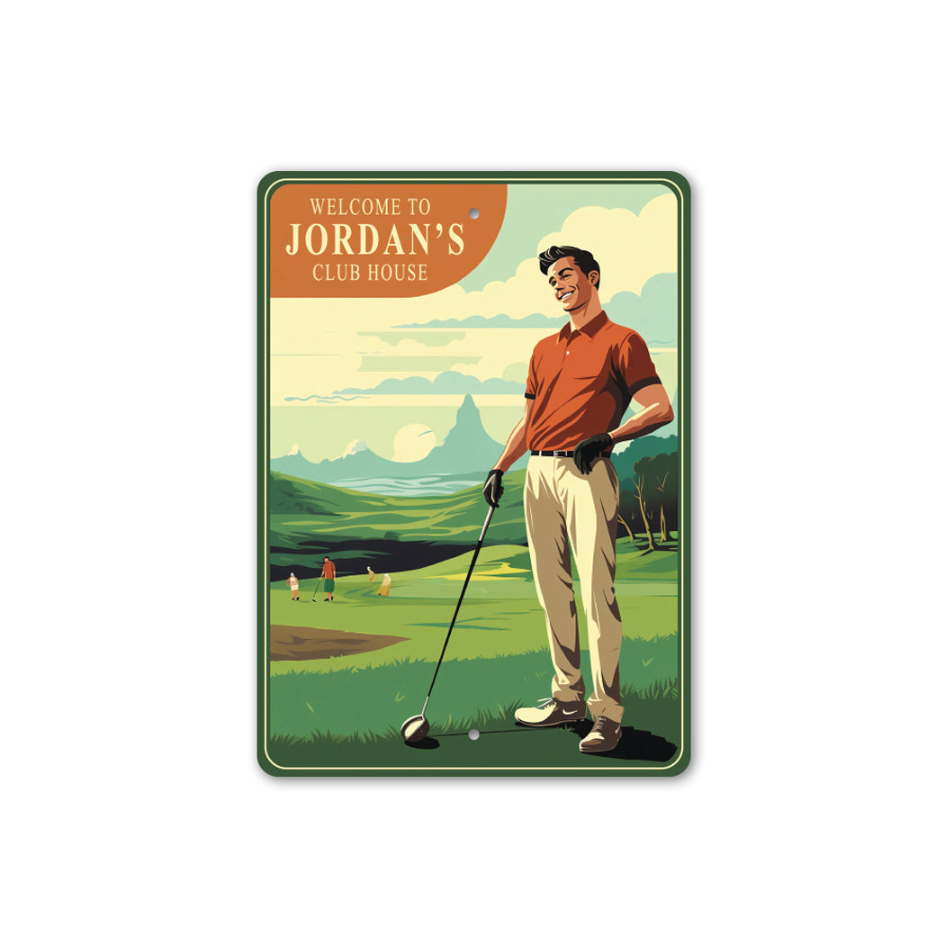 Personalized Golfers Club House Welcome Sign