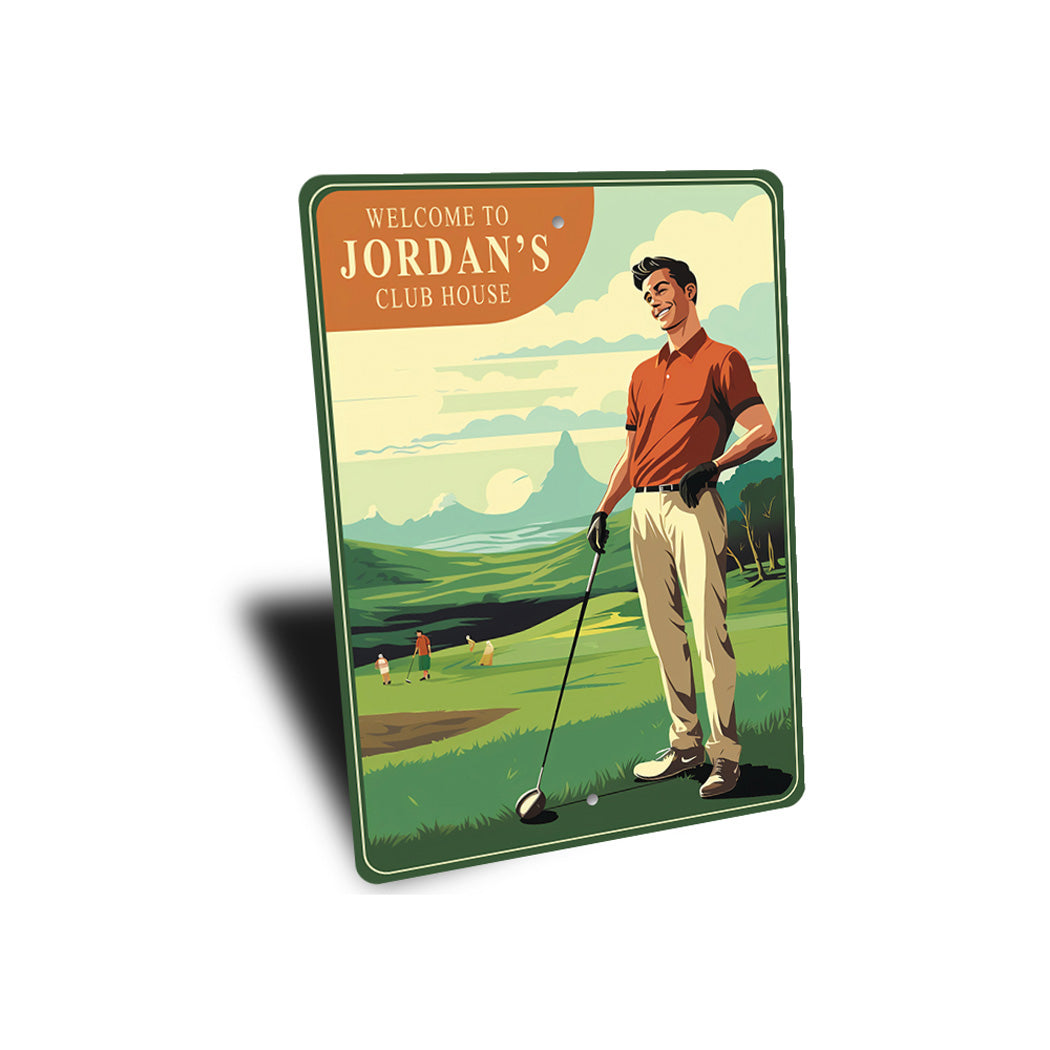Personalized Golfers Club House Welcome Sign