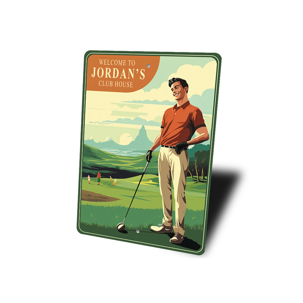 Personalized Golfers Club House Welcome Sign