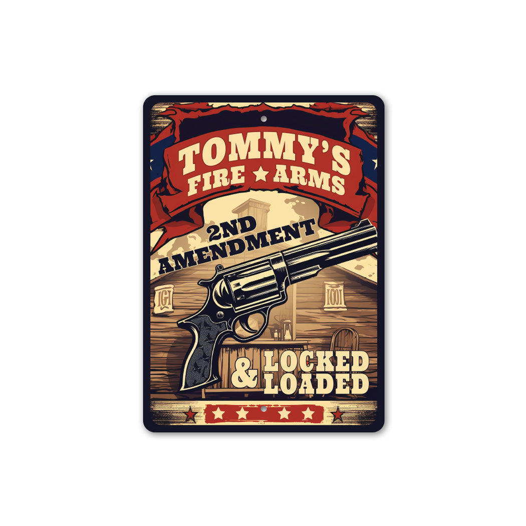 Custom Firearms Locked And Loaded 2nd Amendment Sign