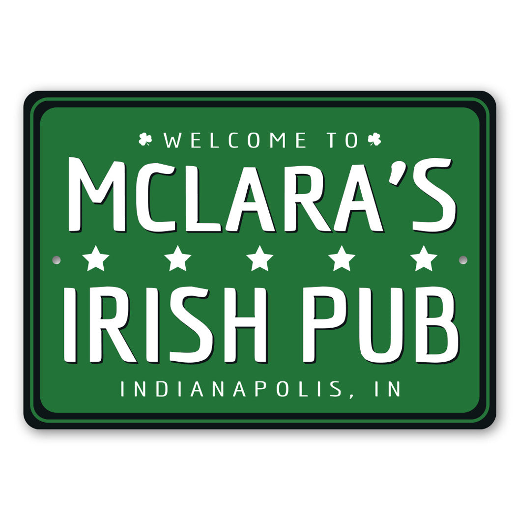 Welcome To Custom Irish Pub Sign