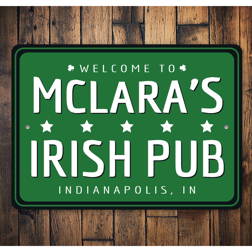 Welcome To Custom Irish Pub Sign