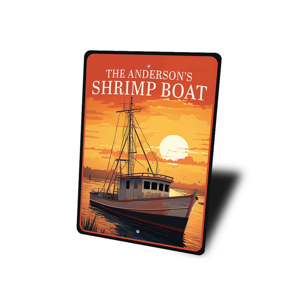 Personalized Family Shrimp Boat Sign