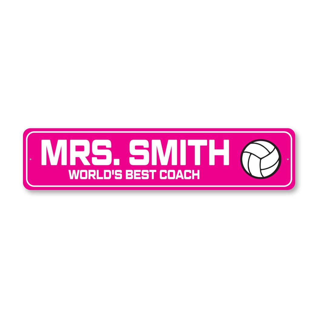 Custom World's Best Volleyball Coach Sign