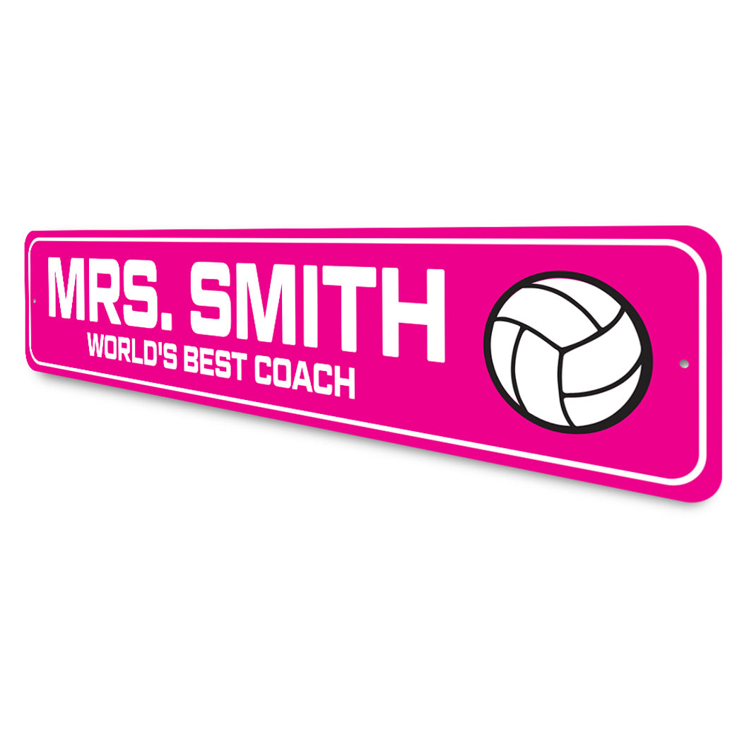 Custom World's Best Volleyball Coach Sign