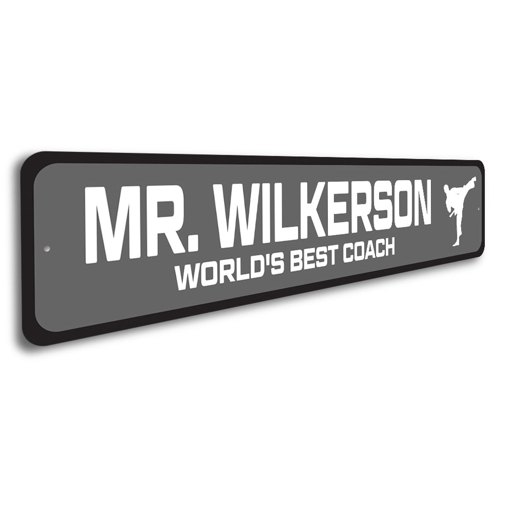 Custom World's Best Karate Coach Sign