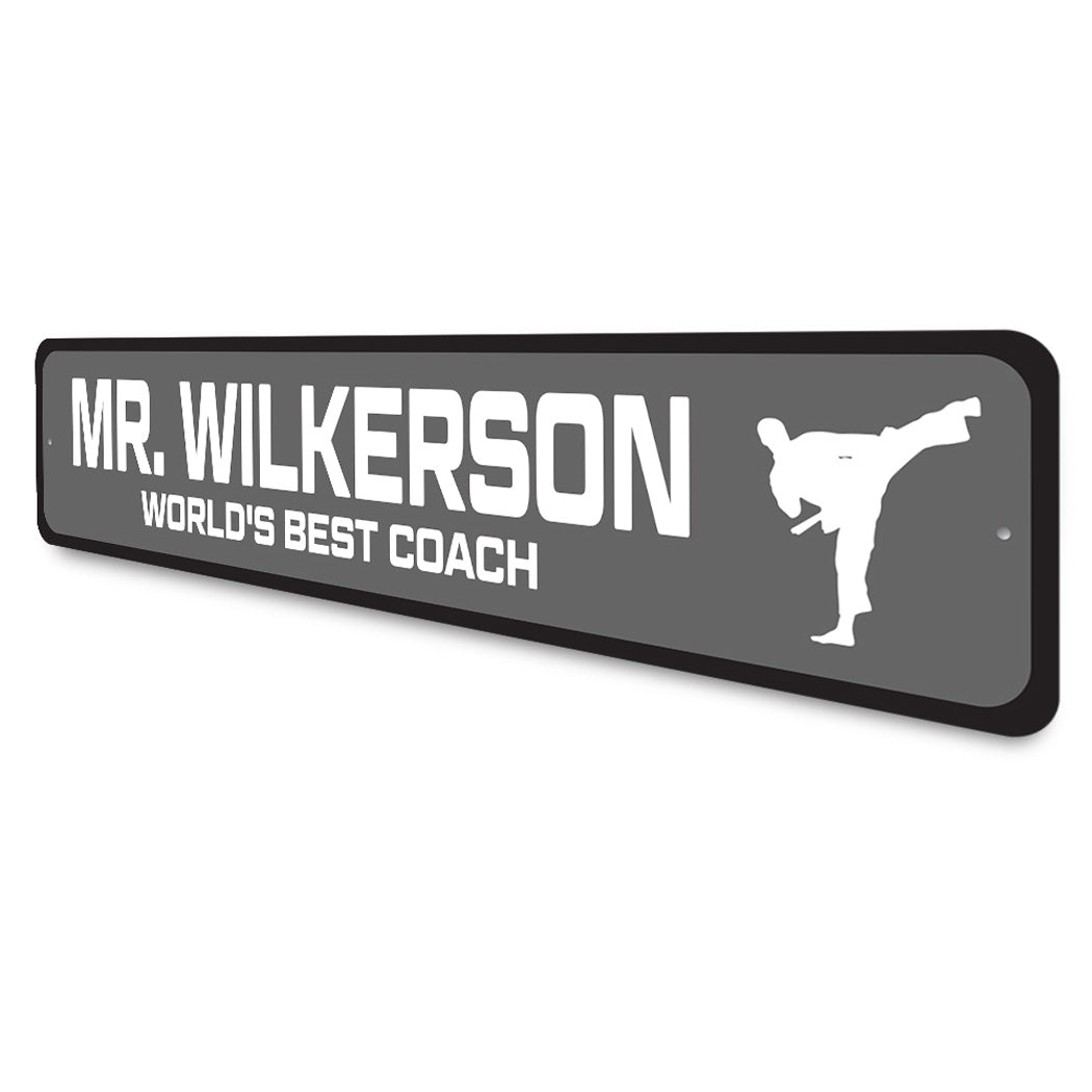 Custom World's Best Karate Coach Sign