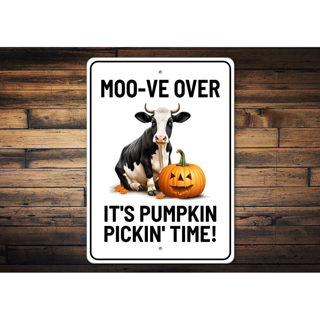 Cow Farm Pumpkin Halloween Sign