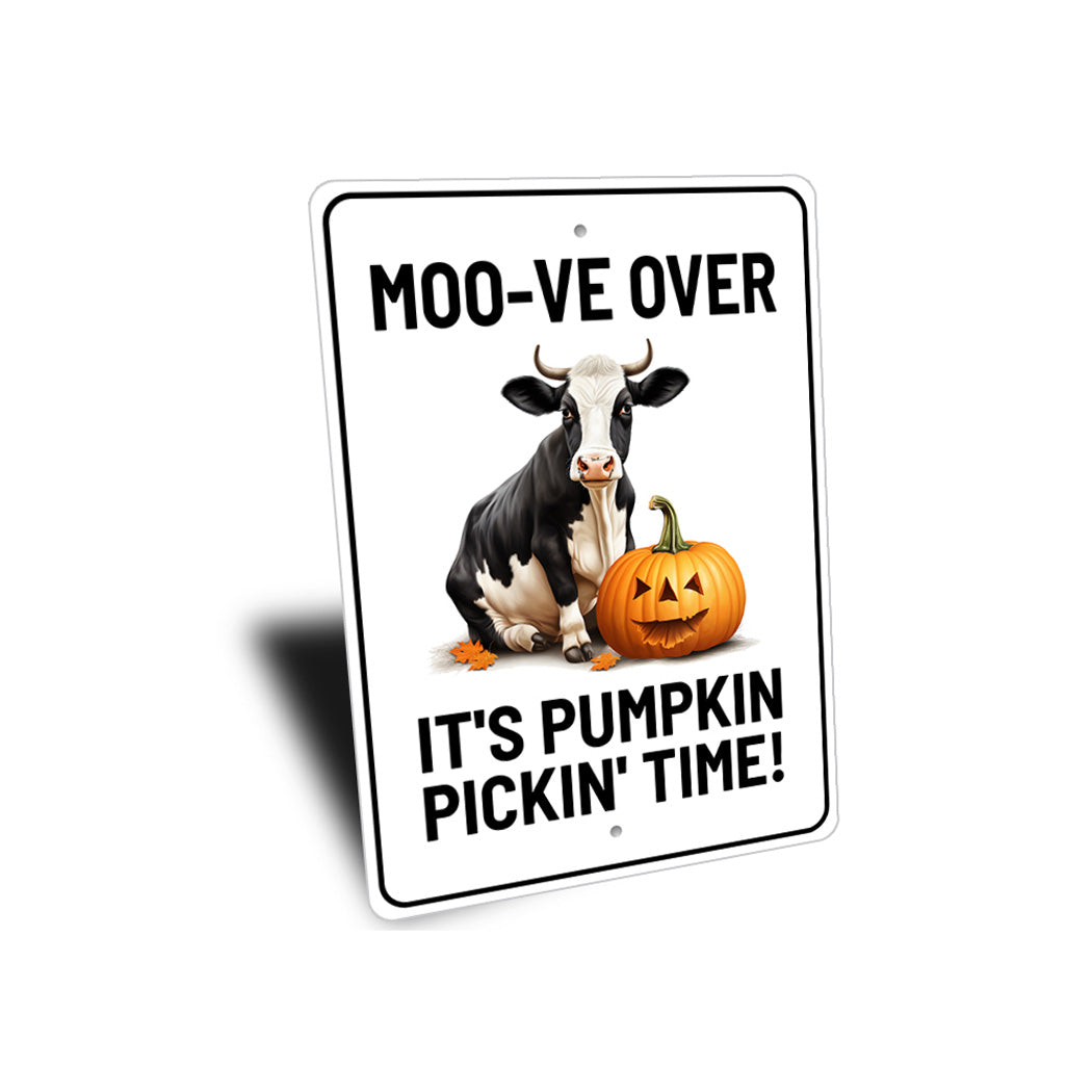 Cow Farm Pumpkin Halloween Sign