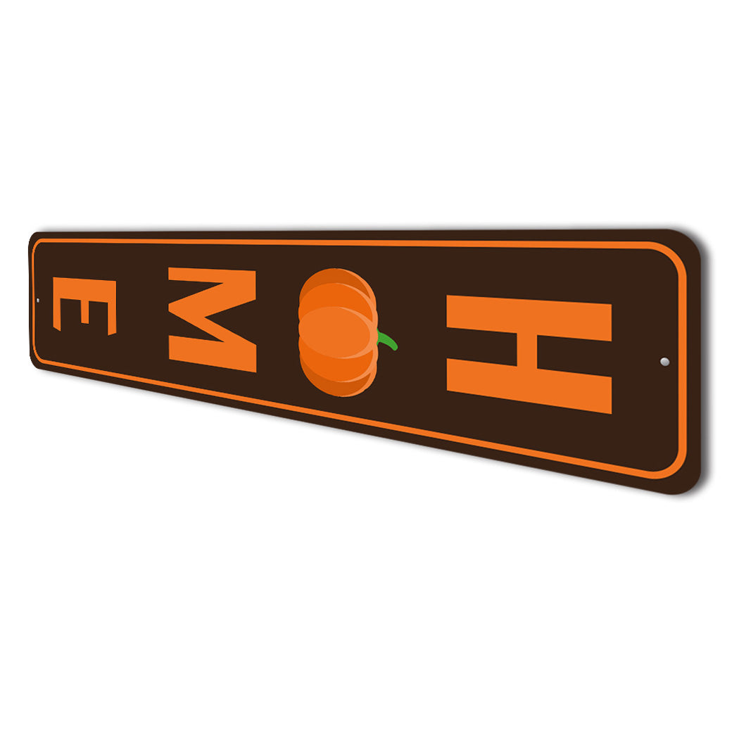 Home Pumpkin Graphic Halloween Sign
