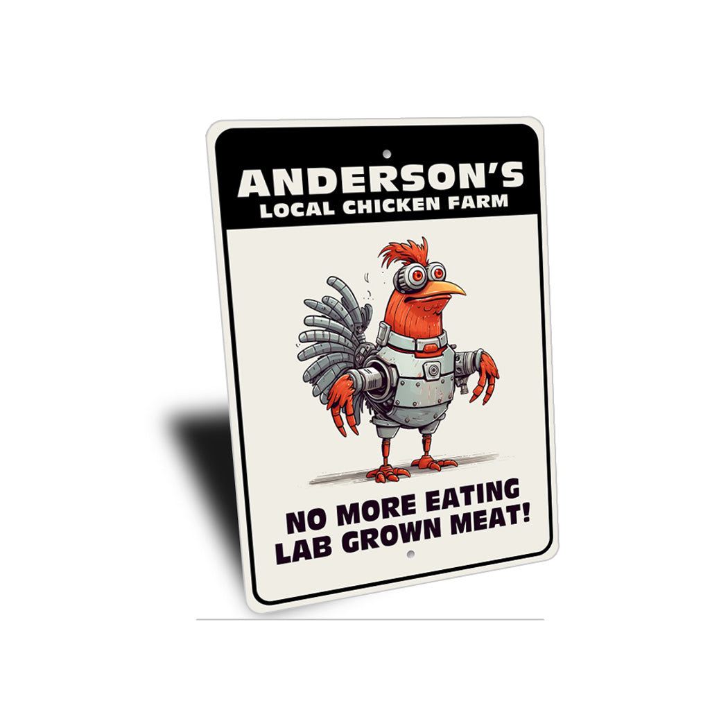Local Chicken Farm No Lab Grown Meat Sign