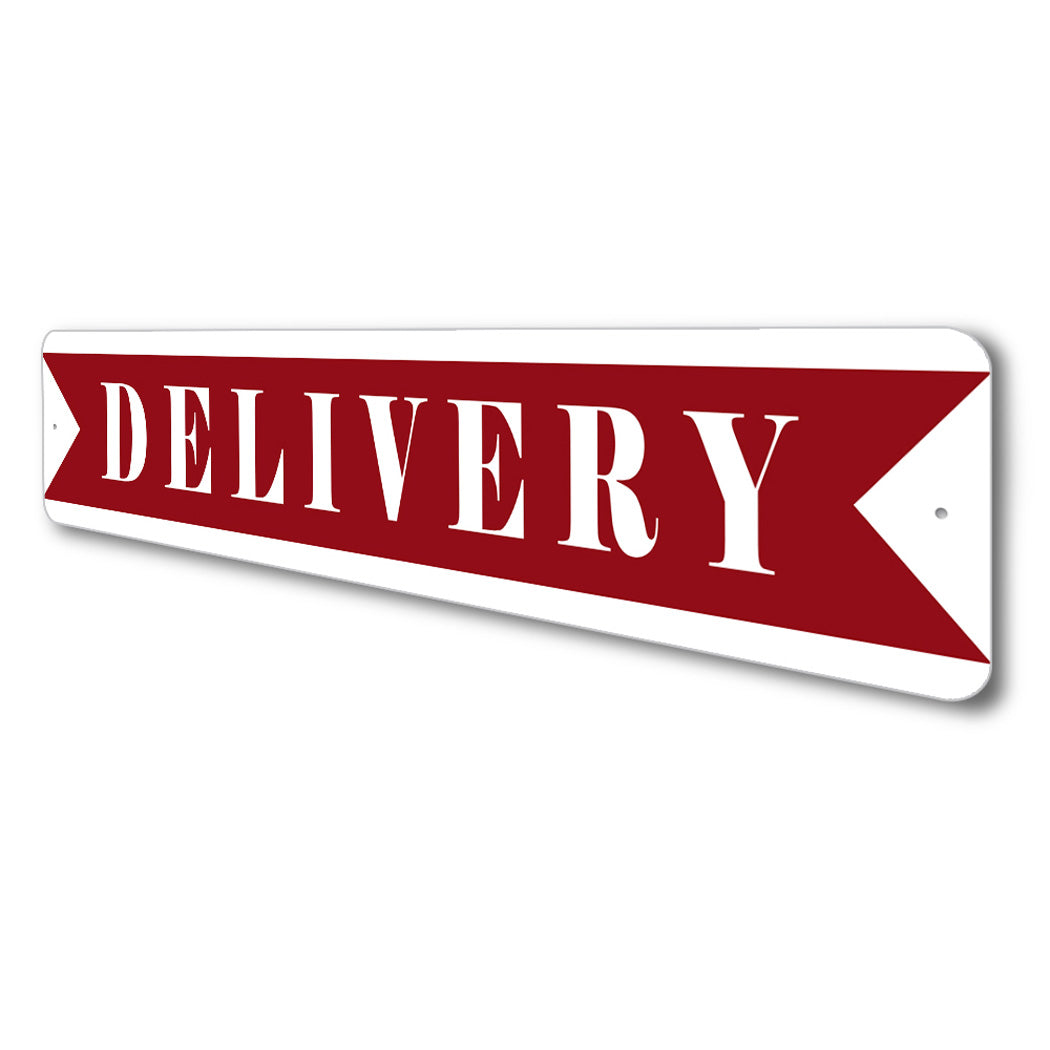 Delivery Red Ribbon Sign