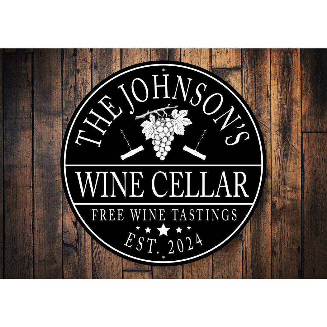Family Wine Cellar Free Wine Tastings Est Year Sign